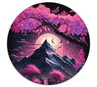 Puzzle 1000 Teile Kirschblüten-Berg-Puzzle, Gehirn-forderndes DIY-Dekorationsspiel, interaktives Familienspielzeug, 1000 Teile (67,5x67,5cm)