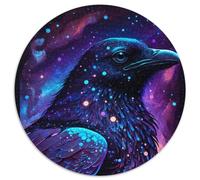 Puzzle 1000 Teile, Magische Krähe, 1000-teiliges rundes Puzzle für Erwachsene, perfekt für Teenager und Sammler, ideale Heimdekoration und Reisegeschenk, 1000 Teile (67,5x67,5cm)