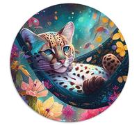 Puzzle 1000 Teile, Schöne Perserkatze, rundes Puzzle 1000 Teile, anspruchsvolles Denkspiel für Teenager, unterhaltsames interaktives Spiel für die ganze Familie, 1000 Teile (67,5x67,5cm)