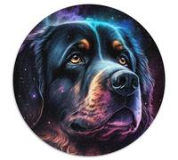 Puzzle 1000 Teile, Schöner Hund, runde Puzzles für 1000 Teile, perfektes Weihnachtsgeschenk für Weihnachten, Halloween, Ostern, Neujahr, 1000 Teile (67,5x67,5cm)