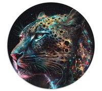 Puzzle 1000 Teile, Tier-Leoparden-Gemälde, 1000 Teile, runde Puzzles für Erwachsene, ideal für Familienspaß, Entspannung und Urlaubsgeschenke, 1000 Teile (67,5x67,5cm)