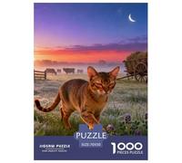 Puzzle 1000 Teiles Abyssinische Katze Für Erwachsen Kinder Herausforderndes Rätsel Schwer Pädagogisches Spielzeug Pädagogisches Spiel Home Dekoration 70x50cm/1000pcs