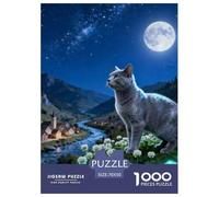 Puzzle 1000 Teiles Französische blaue Katze Für Die Ganze Familie Klassische Puzzles Schwer Pädagogisches Spielzeug Pädagogisches Spiel Home Dekoration 70x50cm/1000pcs