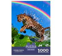 Puzzle 1000 Teiles Leopardkatze Für Erwachsen Kinder Herausforderndes Rätsel Schwer Pädagogisches Spielzeug Pädagogisches Spiel Home Dekoration 70x50cm/1000pcs