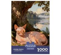 Puzzle 1000 Teiles Peter die kahle Katze Für Erwachsene Teens Kinder Herausforderndes Rätsel Interaktives Spielzeug Pädagogisches Spiel Home Dekoration 70x50cm/1000pcs