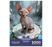 Puzzle 1000 Teiles Peter die kahle Katze Für Erwachsene Teens Kinder Herausforderndes Rätsel Schwer Pädagogisches Spielzeug Pädagogisches Spiel Home Dekoration 70x50cm/1000pcs