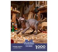 Puzzle 1000 Teiles Peter die kahle Katze Für Erwachsene Und Kinder Ab 14 Jahren Klassische Puzzles Geschenk Schwer Pädagogisches Spielzeug Pädagogisches Spiel Home Dekoration 38x26cm/1000pcs