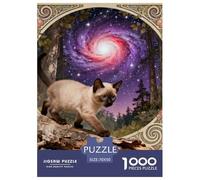 Puzzle 1000 Teiles Schöne Katze Für Erwachsene Und Kinder Ab 14 Jahren Herausforderndes Rätsel Interaktives Spielzeug Pädagogisches Spiel Home Dekoration 70x50cm/1000pcs