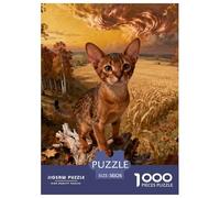 Puzzle 1000 Teiles Schöne Katze Für Erwachsene Und Kinder Ab 14 Jahren Klassische Puzzles Geschenk Herausforderung Spielzeug Pädagogisches Spiel Home Dekoration 38x26cm/1000pcs