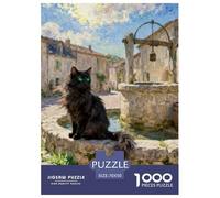 Puzzle 1000 Teiles Tiffany Katze Für Erwachsene Teens Kinder Herausforderndes Rätsel Herausforderung Spielzeug Pädagogisches Spiel Home Dekoration 70x50cm/1000pcs