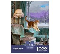 Puzzle 1000 Teiles Tiffany Katze Für Erwachsene Teens Kinder Klassische Puzzles Interaktives Spielzeug Pädagogisches Spiel Home Dekoration 38x26cm/1000pcs