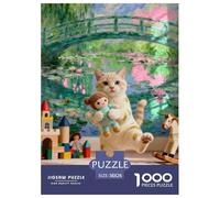 Puzzle 1000 Teiles Tiffany Katze Für Erwachsene Und Kinder Ab 14 Jahren Klassische Puzzles Geschenk Schwer Pädagogisches Spielzeug Pädagogisches Spiel Home Dekoration 38x26cm/1000pcs