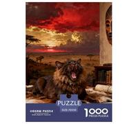 Puzzle 1000 Teiles Tiffany Katze Für Erwachsene Und Kinder Ab 14 Jahren Klassische Puzzles Geschenk Herausforderung Spielzeug Pädagogisches Spiel Home Dekoration 70x50cm/1000pcs