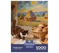 Puzzle 1000 Teiles Tiffany Katze Für Erwachsene Und Kinder Ab 14 Jahren Klassische Puzzles Geschenk Schwer Pädagogisches Spielzeug Pädagogisches Spiel Home Dekoration 70x50cm/1000pcs
