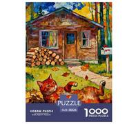 Puzzle 1000 Teiles Tiffany Katze Für Erwachsene Und Kinder Herausforderndes Rätsel Interaktives Spielzeug Pädagogisches Spiel Home Dekoration 38x26cm/1000pcs