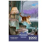 Puzzle 1000 Teiles Tiffany Katze Für Erwachsene Und Kinder Klassische Puzzles Geschenk Schwer Pädagogisches Spielzeug Pädagogisches Spiel Home Dekoration 70x50cm/1000pcs