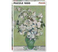 Piatnik- Van Gogh-Vaso con Rose Bianche: Puzzle da 1000 Pezzi, Dimensioni: 68 x 48 cm, Multicolore, 559846