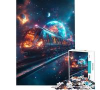 Puzzle 1000 Viaggio nel Treno Spaziale Gioco Educativo Sfida per l'Intelligenza e il Cervello Giocattolo Avvincente Regalo di Babbo Natale Segreto Regalo di Compleanno (Dimensioni 50x75cm)