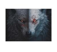 Puzzle 1000pcs(38x26cm) Black Wolf Vs White Wolf Puzzle Per Adulti Giocattolo Decorazione Da Parete Vacanza A Casa Passatempo Compleanno E Regali 1000pcs(38x26cm)