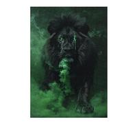 Puzzle 1000pcs(38x26cm) Per Adolescenti Black Lion with Green Smoke Puzzle Per Adulti Gioco Pratico Sfida Difficile Regalo Di Compleanno, Regali, 1000pcs(38x26cm)