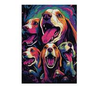 Puzzle 1000pcs(38x26cm) Per Adolescenti Colorful Beagle Compilation Puzzle Per Adolescenti Giochi Rilassanti Ma Divertenti E Umoristici Difficili E Stimolanti 1000pcs(38x26cm)