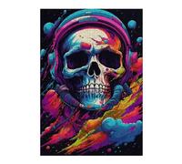Puzzle 1000pcs(38x26cm) Per Adolescenti Colorful Skull Astronaut Art Print Puzzle Per Adolescenti Giochi Rilassanti Ma Divertenti E Umoristici Regalo Di Compleanno, Regali, 1000pcs(38x26cm)