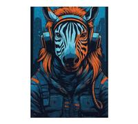 Puzzle 1000pcs(38x26cm) Per Adolescenti Cybernetic Zebra in Space Suit Puzzle Per Adolescenti Giochi Rilassanti Ma Divertenti E Umoristici Regalo Di Compleanno, Regali, 1000pcs(38x26cm)
