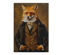 Puzzle 1000pcs(38x26cm) Per Adolescenti Elegant Fox Gentleman Portrait Puzzle Per Adulti Gioco Pratico Taglio Di Precisione Ideale Come Regalo Per Tutta La Famiglia 1000pcs(38x26cm)