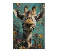 Puzzle 1000pcs(38x26cm) Per Adolescenti Giraffe Floral Background Puzzle Divertenti Per Adolescenti, Giochi Che Migliorano La Memoria, Regali Per Amici E Familiari 1000pcs(38x26cm)