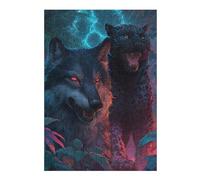 Puzzle 1000pcs(38x26cm) Per Adolescenti Jungle Roar Wolf Vs. Panther Puzzle Per Adulti Fai Da Te Giocattoli Divertenti E Umoristici Difficili E Stimolanti 1000pcs(38x26cm)