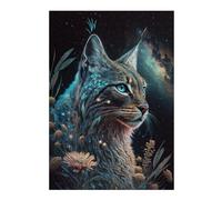 Puzzle 1000pcs(38x26cm) Per Adolescenti Magical Celestial Lynx Puzzle Per Adulti Gioco Rompicapo Decorazione Da Parete Ideale Come Regalo 1000pcs(38x26cm)