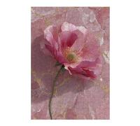 Puzzle 1000pcs(38x26cm) Per Adolescenti Pink Poppy on Marble Background Puzzle Per Adulti Gioco Pratico Taglio Di Precisione Ideale Come Regalo Per Tutta La Famiglia 1000pcs(38x26cm)