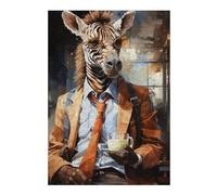 Puzzle 1000pcs(38x26cm) Per Adolescenti Stylish Zebra in Suit Puzzle Per Adolescenti Giochi Rilassanti Ma Divertenti E Umoristici Regalo Di Compleanno, Regali, 1000pcs(38x26cm)