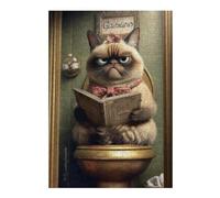 Puzzle 1000pcs(38x26cm) S Per Adolescenti Grumpy Cat Reading Book-4 Puzzle Per Adulti Gioco Pratico Decorazione Perfetta Aiuta Ad Allenare Il Cervello 1000pcs(38x26cm) S