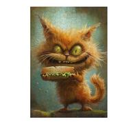 Puzzle 1000pcs(38x26cm) S Per Adolescenti Grumpy Cat with Sandwich Puzzle Per Adulti Giocattolo Decorazione Da Parete Decorazione Per La Casa Regali Unici Per Compleanno E Natale 1000pcs(38x26cm) S