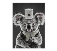 Puzzle 1000pcs(38x26cm) S Per Adolescenti Koala with Toilet Paper Roll on Head-1 Puzzle Per Adulti Fai Da Te Giocattoli Divertenti E Umoristici Difficili E Stimolanti 1000pcs(38x26cm) S