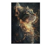 Puzzle 1000pcs(38x26cm) S Per Adolescenti Magical Fire Cat Artwork Puzzle Per Adulti Giocattolo Decorazione Da Parete Decorazione Per La Casa Regali Unici Per Compleanno E Natale 1000pcs(38x26cm) S