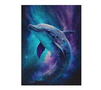 Puzzle 1000pcs(52x38cm) Per Adolescenti Galactic Dolphin Art Print Puzzle Per Adulti Gioco Rompicapo Decorazione Da Parete Ideale Come Regalo 1000pcs(52x38cm)