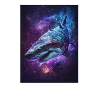 Puzzle 1000pcs(52x38cm) Per Adolescenti Galactic Shark Art Print-5 Puzzle Per Adulti Gioco Pratico Sfida Difficile Regalo Di Compleanno, Regali, 1000pcs(52x38cm)