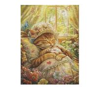 Puzzle 1000pcs(52x38cm) Per Adolescenti Garden Dreams Cute Cat Nap Puzzle Divertenti Per Adolescenti, Giochi Che Migliorano La Memoria, Regali Per Amici E Familiari 1000pcs(52x38cm)