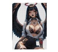 Puzzle 1000pcs(52x38cm) Per Adolescenti Goth Angel Puzzle Per Adulti Gioco Pratico Di Assemblaggio Del Modello Ottimo Regalo Per I Giocatori 1000pcs(52x38cm)