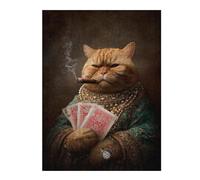 Puzzle 1000pcs(52x38cm) Per Adolescenti Royal Cat Cigar Smoking Puzzle Per Adulti Gioco Pratico Taglio Di Precisione Ideale Come Regalo Per Tutta La Famiglia 1000pcs(52x38cm)