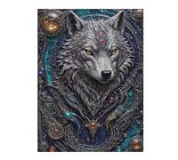 Puzzle 1000pcs(52x38cm) Per Adolescenti Techno Wolf Steampunk Puzzle Per Adulti Gioco Rompicapo Analisi E Logica Regali Per Amici E Familiari 1000pcs(52x38cm)