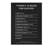 Puzzle 1000pcs(52x38cm) Per Adolescenti Tyson 10 Rules For Success Puzzle Per Adulti Giochi Divertenti Analisi E Logica Regali Unici Per Compleanno E Natale 1000pcs(52x38cm)