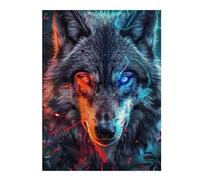 Puzzle 1000pcs(52x38cm) Per Adolescenti Wolf Eyes Red Vs Blue Puzzle Per Adolescenti Giochi Rilassanti Ma Divertenti E Umoristici Difficili E Stimolanti 1000pcs(52x38cm)