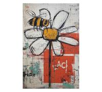 Puzzle 1000pcs(75x50cm) Per Adolescenti Abstract Bee on Flower Art Print Puzzle Per Adulti Gioco Pratico Decorazione Perfetta Aiuta Ad Allenare Il Cervello 1000pcs(75x50cm)