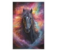 Puzzle 1000pcs(75x50cm) Per Adolescenti Black Beauty Horse Puzzle Per Adulti Gioco Pratico Di Assemblaggio Del Modello Ottimo Regalo Per I Giocatori 1000pcs(75x50cm)