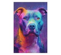 Puzzle 1000pcs(75x50cm) Per Adolescenti Colorful Pitbull Portrait Puzzle Per Adulti Gioco Pratico Decorazione Perfetta Aiuta Ad Allenare Il Cervello 1000pcs(75x50cm)
