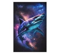 Puzzle 1000pcs(75x50cm) Per Adolescenti Galactic Shark Art Print-1 Puzzle Per Adulti Gioco Rompicapo Migliora La Memoria È Ideale Come Regalo 1000pcs(75x50cm)