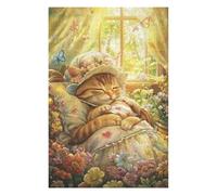 Puzzle 1000pcs(75x50cm) Per Adolescenti Garden Dreams Cute Cat Nap Puzzle Divertenti Per Adolescenti, Giochi Che Migliorano La Memoria, Regali Per Amici E Familiari 1000pcs(75x50cm)